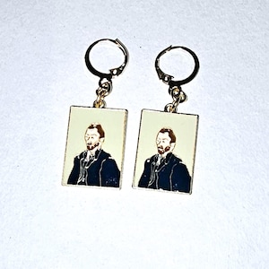Van Gogh Porträt Ohrringe, berühmte Gemälde Schmuck