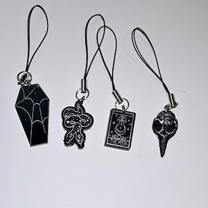 gothic phone charms, set of 4 gothic phone charm, phone accessories
