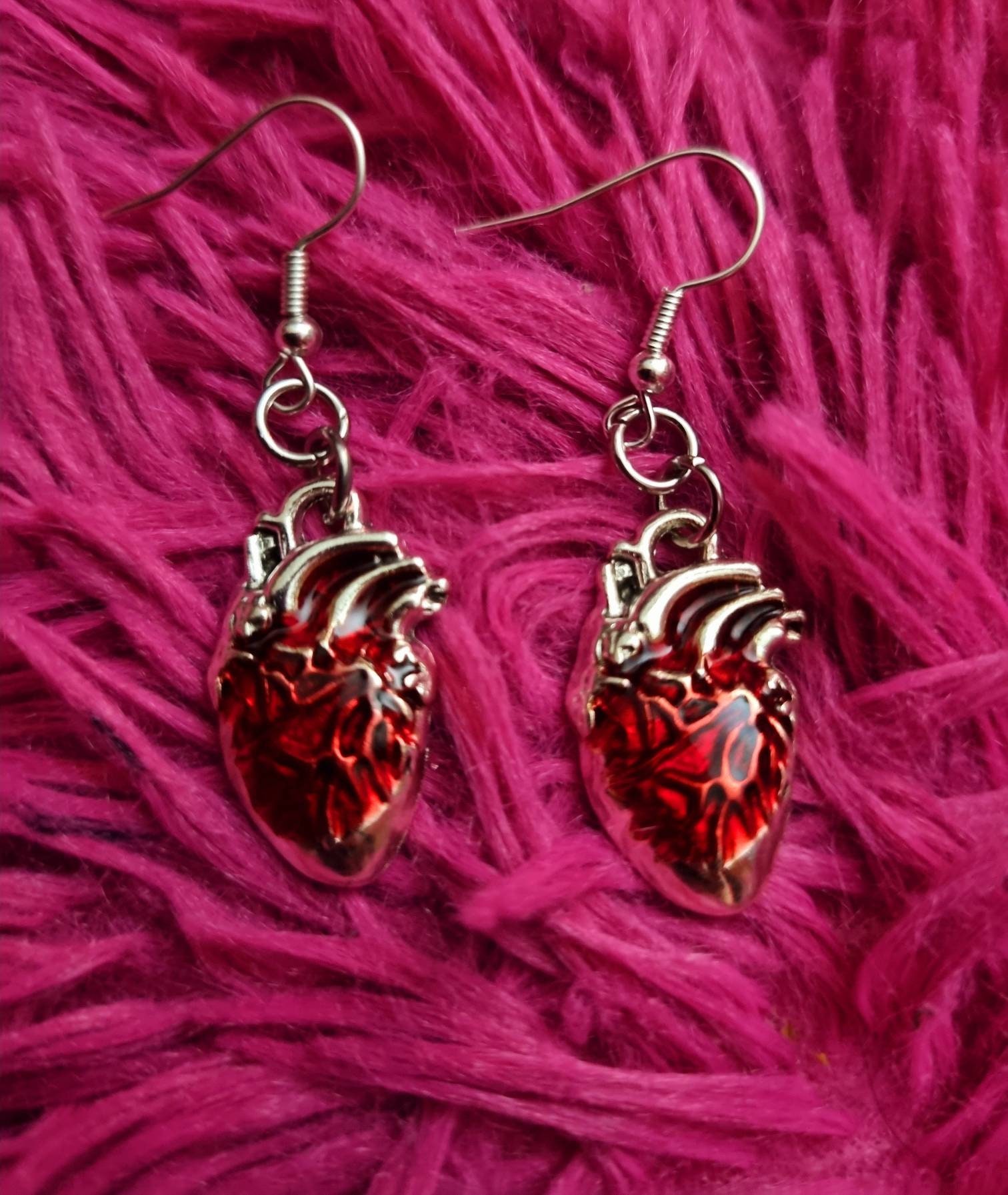 Real heart earrings discount