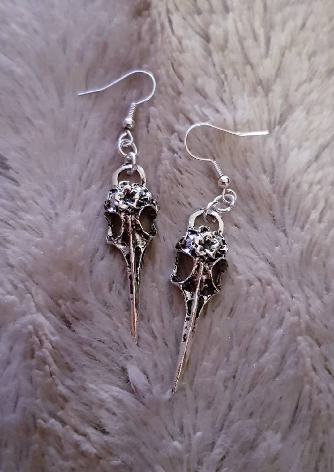 New Goth Mysterious Skull Moon Dangle Earrings Fashion Jewelry Red