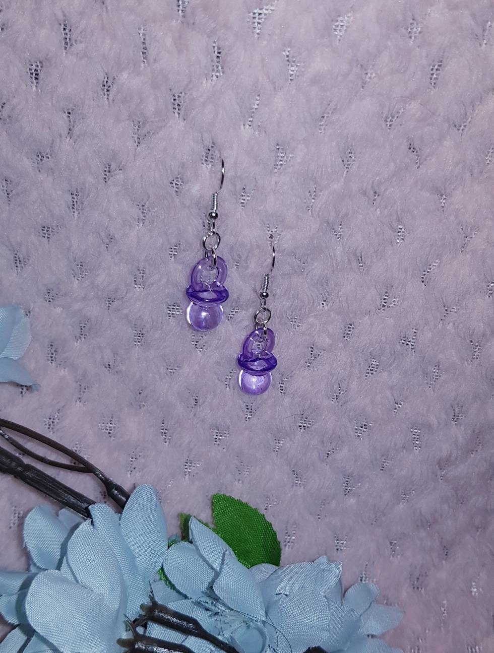 Pacifier earrings baby dummy earrings cute little dummies Etsy