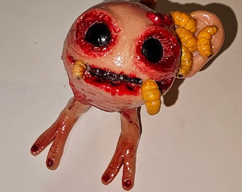 Clay art doll, polymer clay ooak creature, ugly horror creature, creepy cute art doll, horror doll, creepy pet