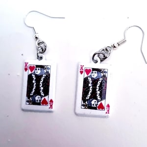 Orecchini Re di Cuori, orecchini carte da gioco