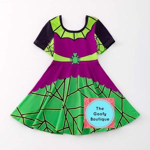 Minnie Mouse Witch Costume Dress Halloween Party Outfit