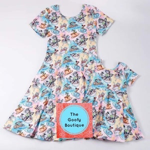 Disney Womens Dress Mommy and Me Twirl Dress Sizes Small to 4XL Disney Plus Size Clothing