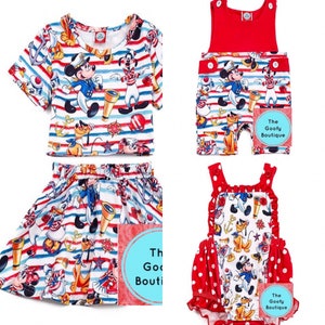 Disney Cruise Jon Jon Romper Shortalls Disney Baby Clothes 2024 Castaway Cay Wish Fantasy Mickey Donald Goofy DCL Disney Baby Outfit image 7