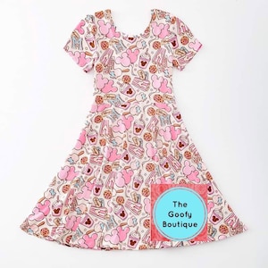 Disney Snacks Womens Dress Mommy and Me Twirl Dress Sizes Small M L XL 3XL 4XL Disney Plus Size World Land Magic Kingdom