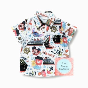Disney Cruise Boys Shirt button up collar Ready to ship Disney Matching Family outfits Carnival Cruise Castaway Cay