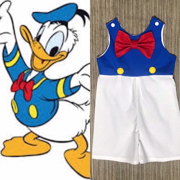 Blended Dress In Donald Duck Print Design For Baby Boy
