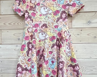 Beauty Beast dress Belle Dress Ready to ship Disney Princess twirl Dress Cruise Meet and Greet
