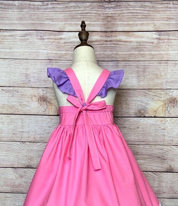 Daisy Duck Dress Inspired dress Costume Ruffled Bow Girls Toddler Disney  Dress Clothes Cruise Magic Kingdom Donald