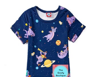 Figment Shirt Tshirt Disney Kids 12/18 up to 14/16 Epcot World Into Imagination Purple Dragon