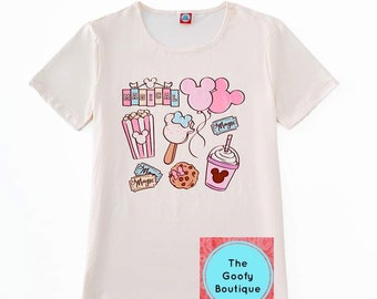 Disney Snacks Tshirt Adult Womens Plus Size Matching outfits Mommy and Me Disney