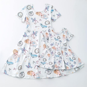CINDERELLA Disney Womens Dress Princess Dress Mommy and Me Twirl Dress Sizes S M L XL 2XL 3XL Disney Plus Size World Land Magic Kingdom
