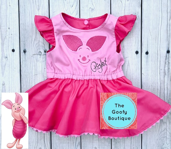 Piglet dress Winnie the Pooh Dress Embroidered costume Hundred Acre Woods  Disney Bounding birthday Halloween Birthday