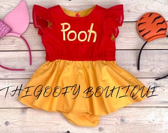 Vestido Winnie Pooh Disfraz de oso Pooh Romper Disney Bounding cumpleaños