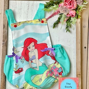 Little Mermaid Romper Vintage Ariel Disney Romper  Disney Baby Toddler Sun Suit Sunsuit