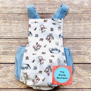 Winnie the Pooh Romper Disney Baby Toddler Clothes Nursery Eeyore Piglet Classic Vintage