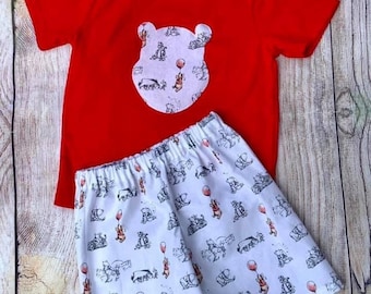 Winnie the Pooh shorts  Boys Shirt Short Set