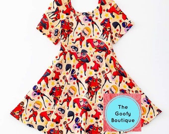 Incredibles twirl dress Disney Dress Incredible Pixar Toddlers Girls Tweens