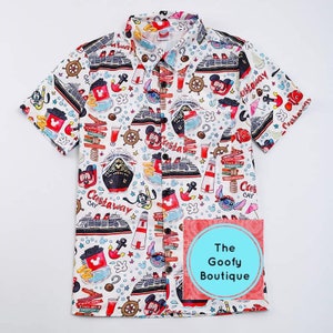 Disney Cruise mens Shirt Adult button up collared Ready to ship Matching outfits Castaway Cay Carnival Cruise womens plus size