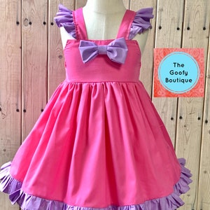 Daisy Duck Dress Inspired dress Costume Ruffled Bow Girls Toddler Disney Dress Clothes Cruise Magic Kingdom Donald