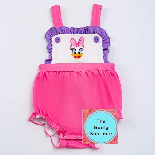Daisy Duck bubble romper Sunsuit embroidered  READY TO SHIP Disney Baby Clothes