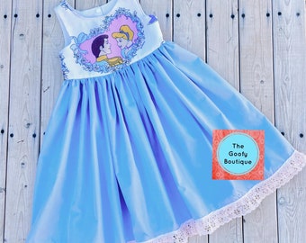Cinderella Dress Prince Charming  Toddler Girls Disney World Land Vintage Disney Princess