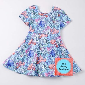 Disney NEMO Twirl Dress Kids 12/18 up to 14/16 Dory SHORT SLEEVED