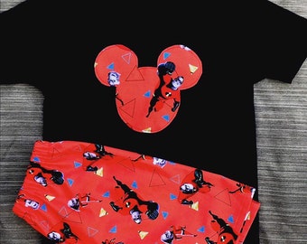 Incredibles Boy short Tshirt set Disney Boys outfit Shirt & Shorts Dash