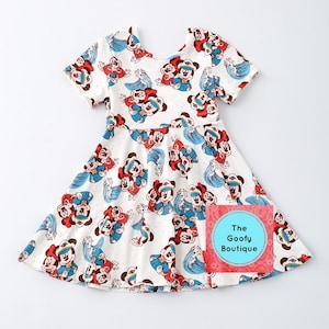 Disney Cruise Cruisin Girls Dress Twirl Mickey Minnie Mouse DCL Disney Dress Disney Sea Kids Toddler Tween Magic Wish Treasure Dream Destiny
