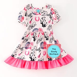 Girls&#39; Dolly Parton Twirl Dress: Rodeo Cowgirl Concert Outfit