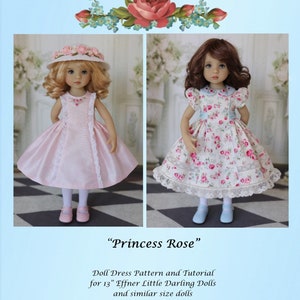 PDF &quot;&quot;Princess Rose&quot;&quot; besticktes Kleid Schnittmuster für 13&quot; Dianna Effner Little Darling Dolls von Doll Heirloom Designs .&quot;