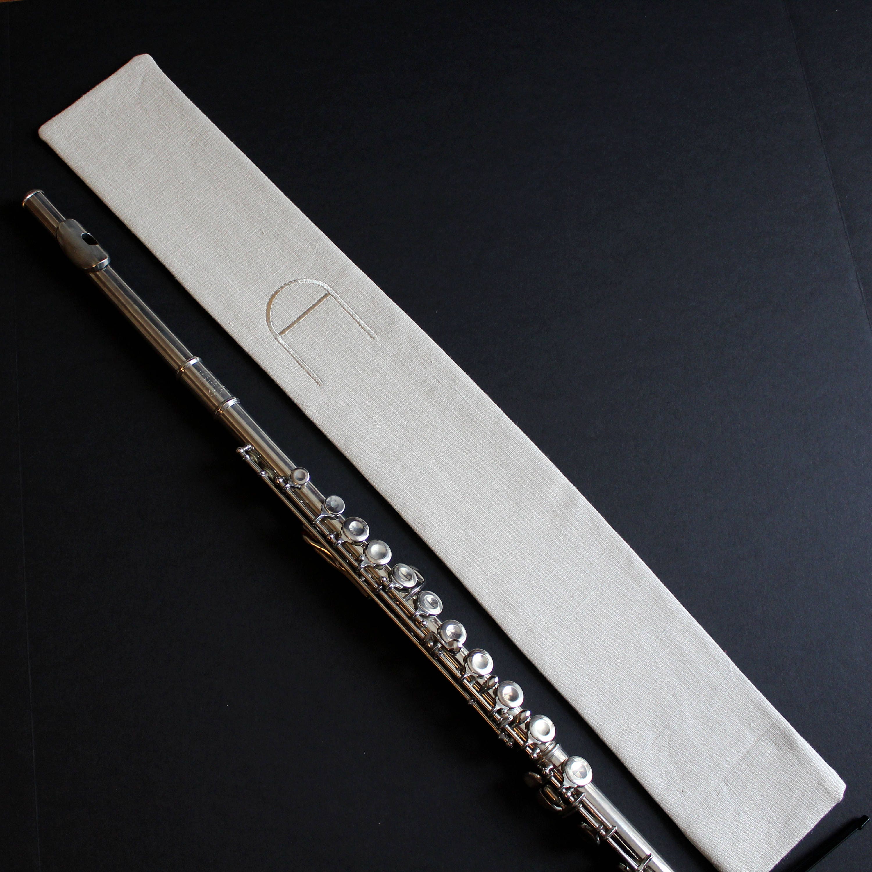 Linen Flute Bag Flute Cover Lined W/ Anti Tarnish Fabric Etsy UK