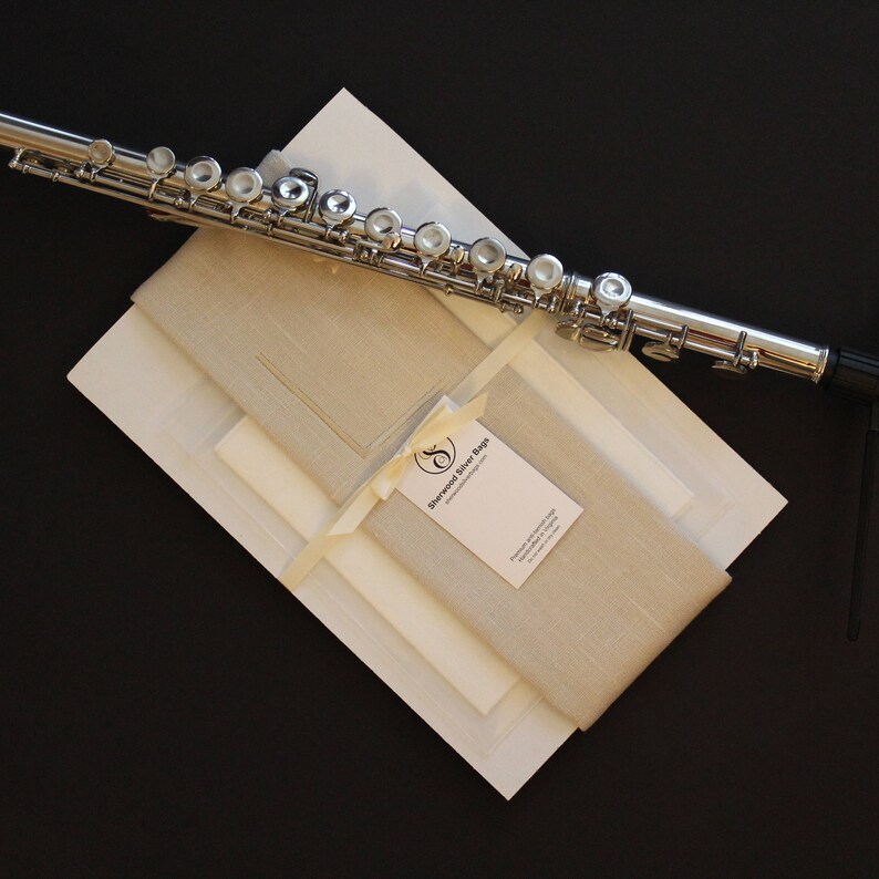 Linen Flute Bag Flute Cover Lined W/ Anti Tarnish Fabric Etsy