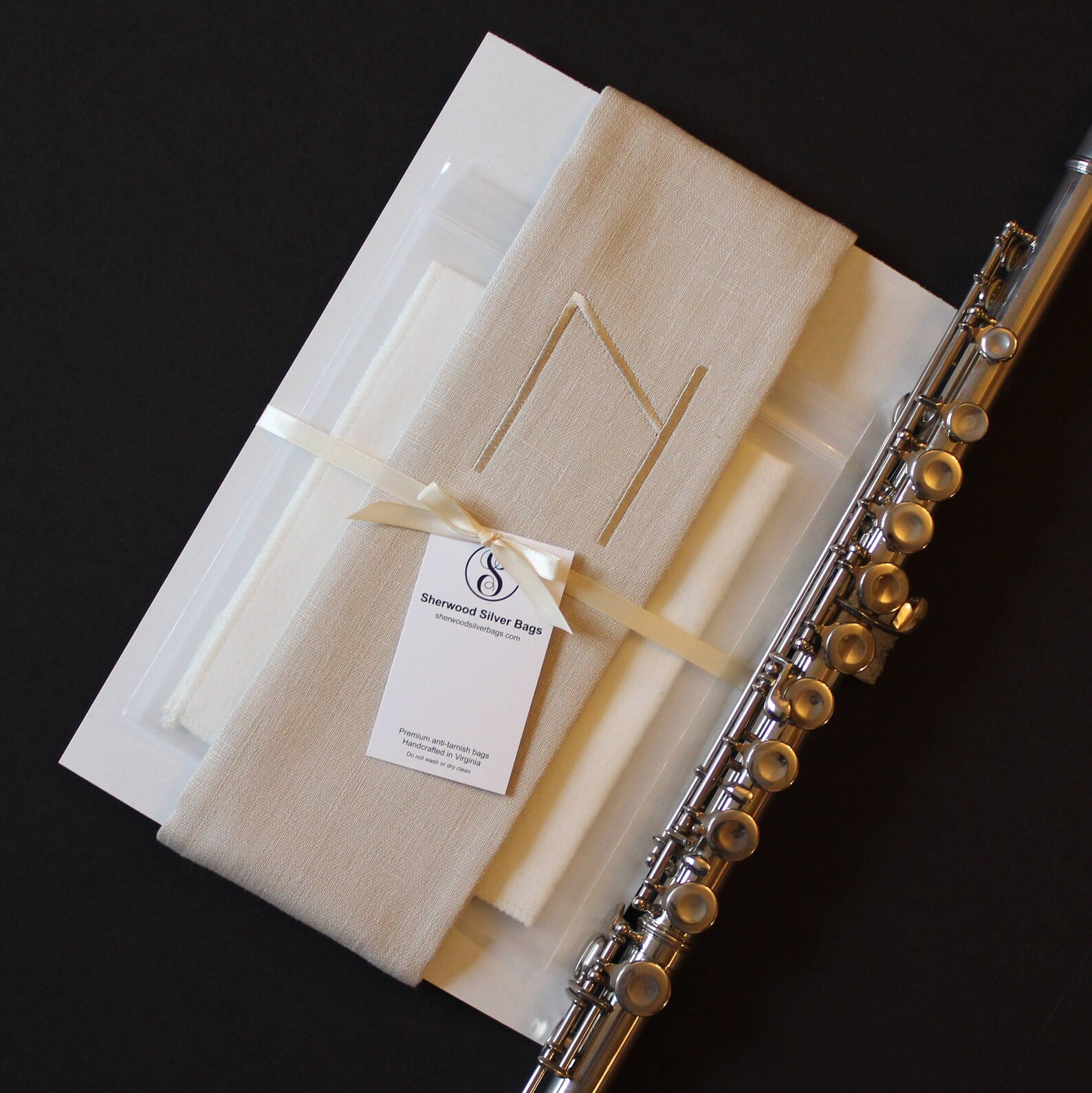 Linen Flute Bag Flute Cover Lined W/ Anti Tarnish Fabric Etsy
