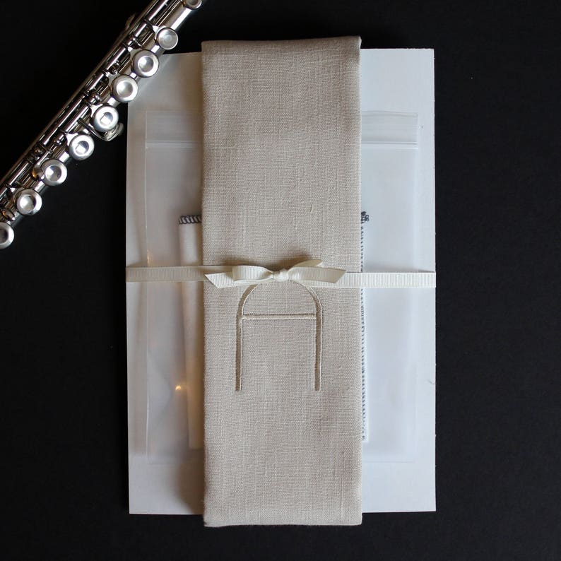 Linen Flute Bag Flute Cover Lined W/ Anti Tarnish Fabric Etsy