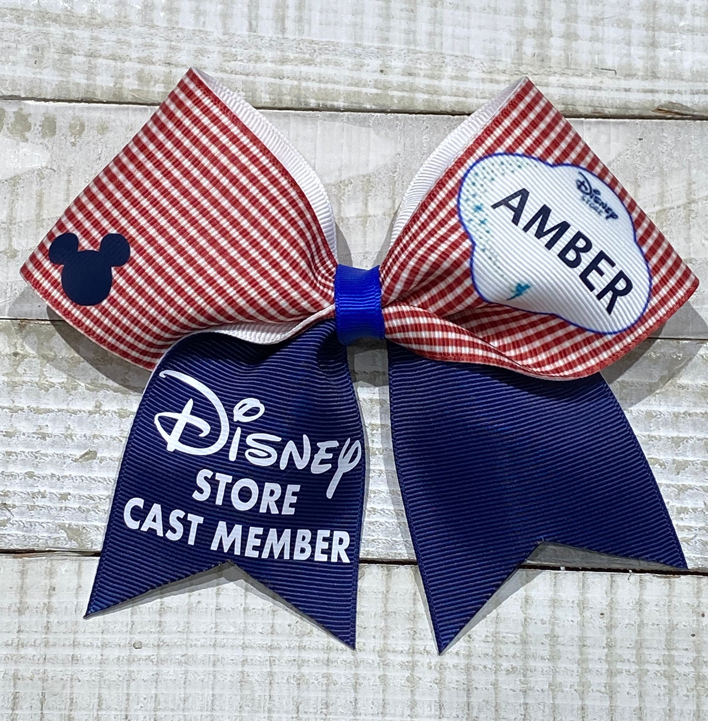 Disney Store Cast Member RED-SMALL size  bow