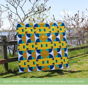 Lunar Eclipse Quilt Pattern | Modern Beginner Friendly Curves Quilt Pattern