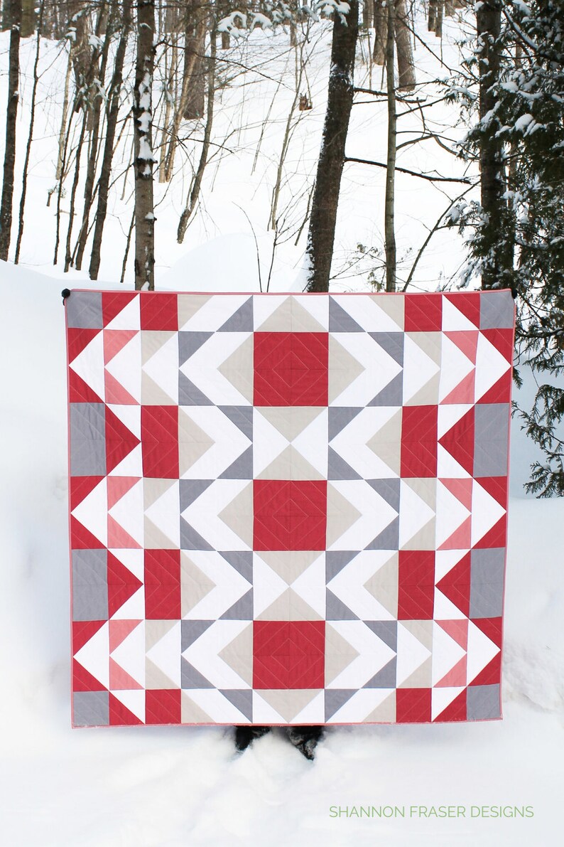 Modern Aztec Quilt Pattern Beginners Quilt Pattern Modern Quilt Pattern Fast & Easy Quilting image 3