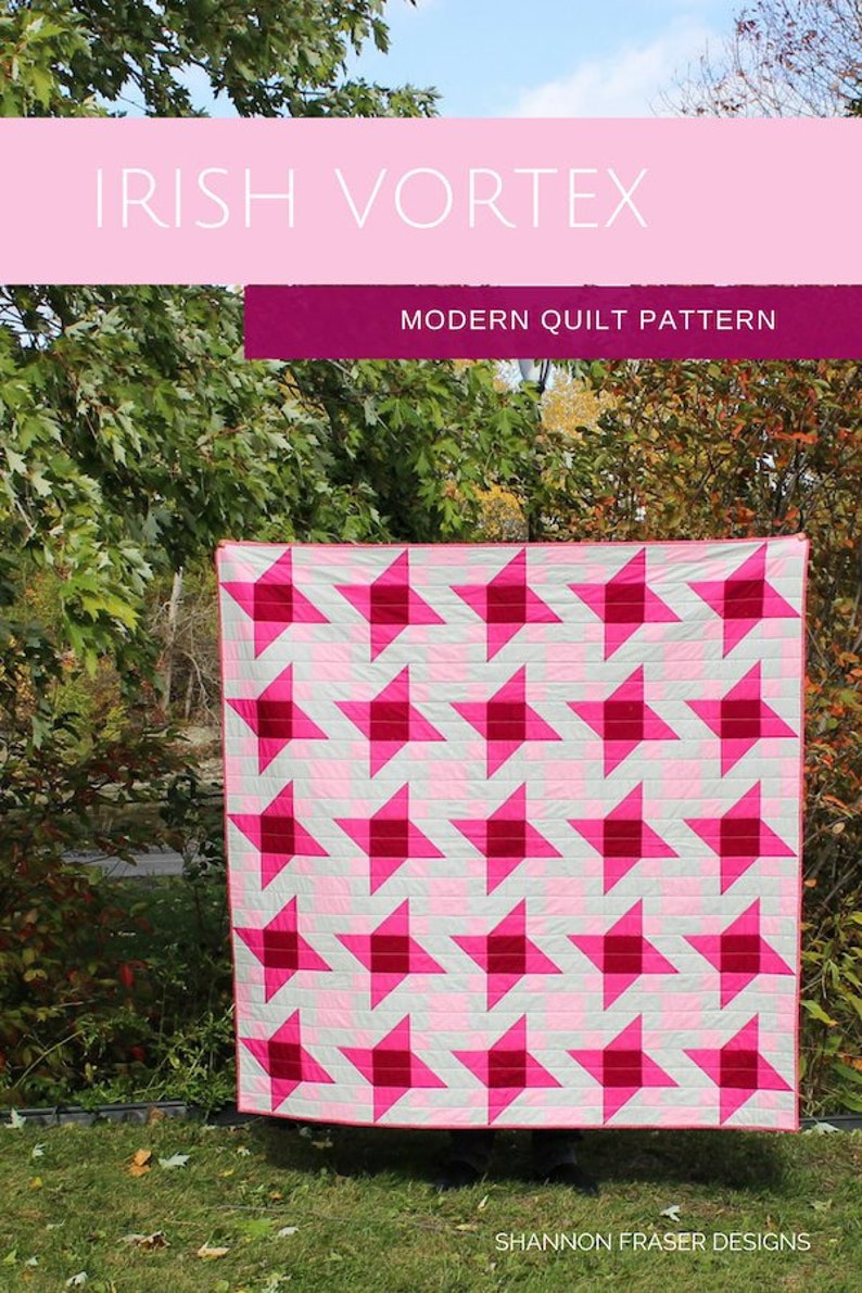 Irish Vortex Quilt Pattern Beginners Quilt Pattern Modern Quilt Pattern Fast & Easy Quilting image 5