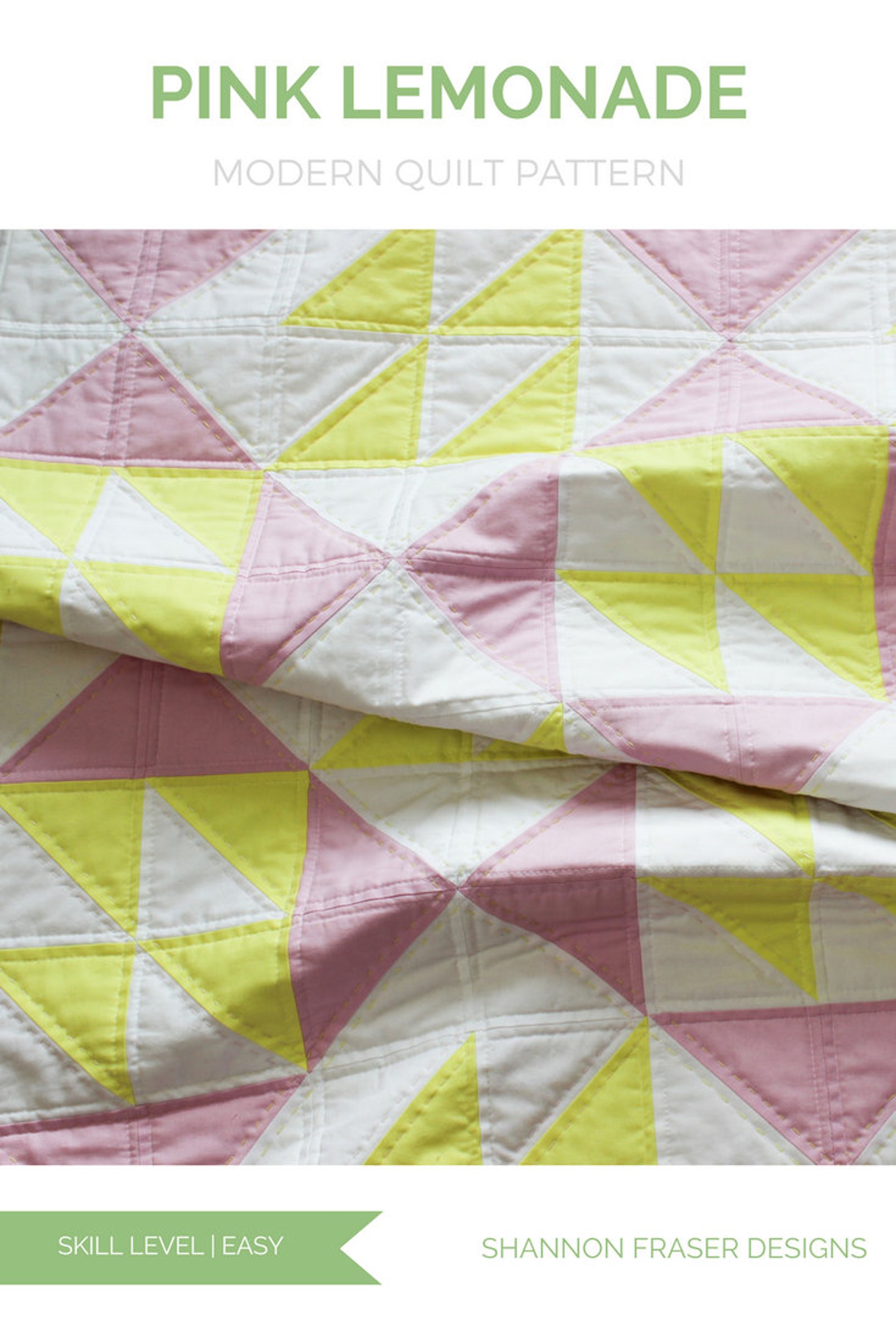 Pink Lemonade Quilt Pattern Beginners Quilt Pattern Modern Etsy Canada