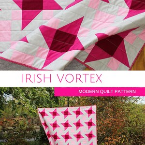 Irish Vortex Quilt Pattern Beginners Quilt Pattern Modern Quilt Pattern Fast & Easy Quilting image 10