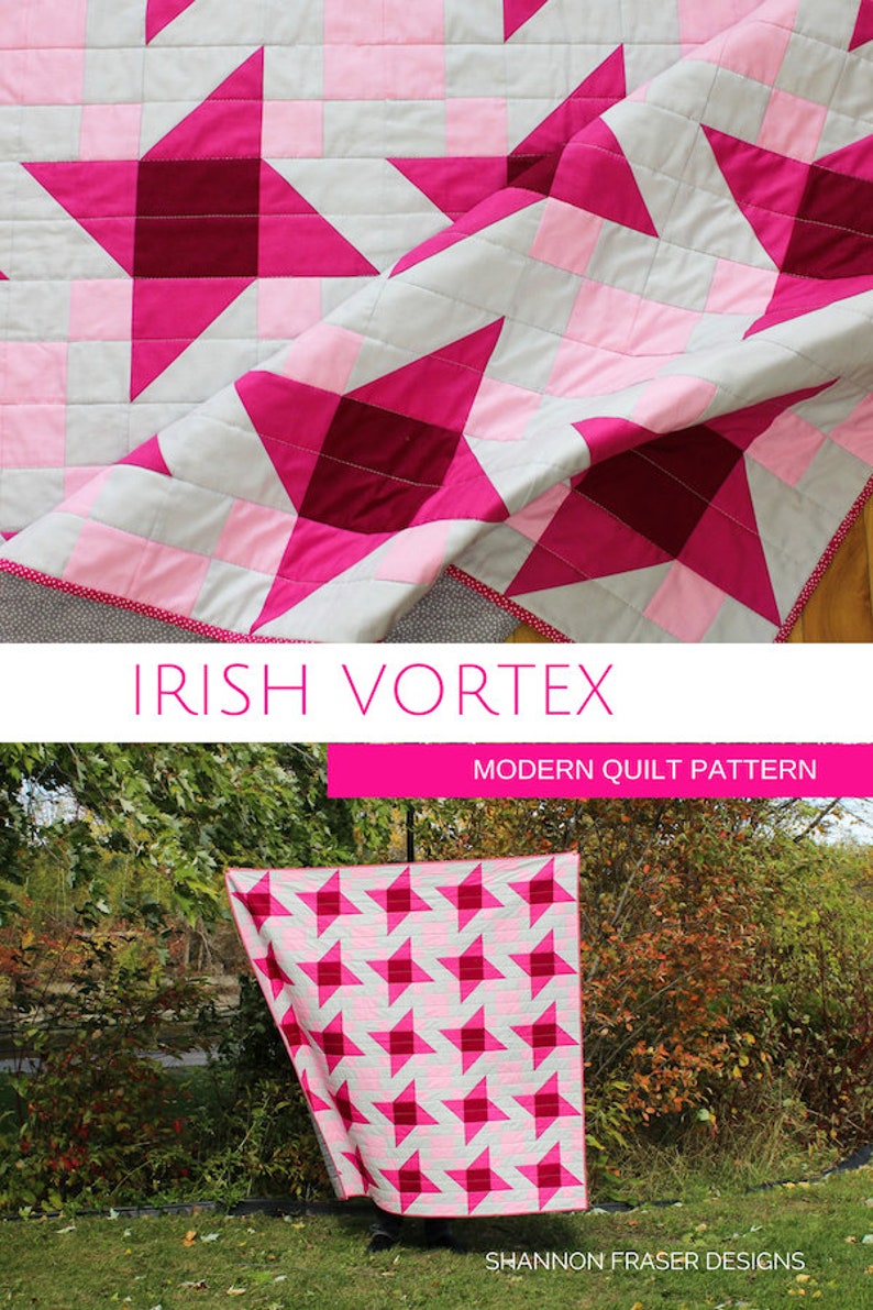 Irish Vortex Quilt Pattern Beginners Quilt Pattern Modern Quilt Pattern Fast & Easy Quilting image 10