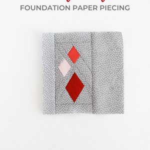 Floating Diamonds Foundation Paper Piecing Block Pattern Guiding Lights Modern FPP Quilt Block Pattern image 6