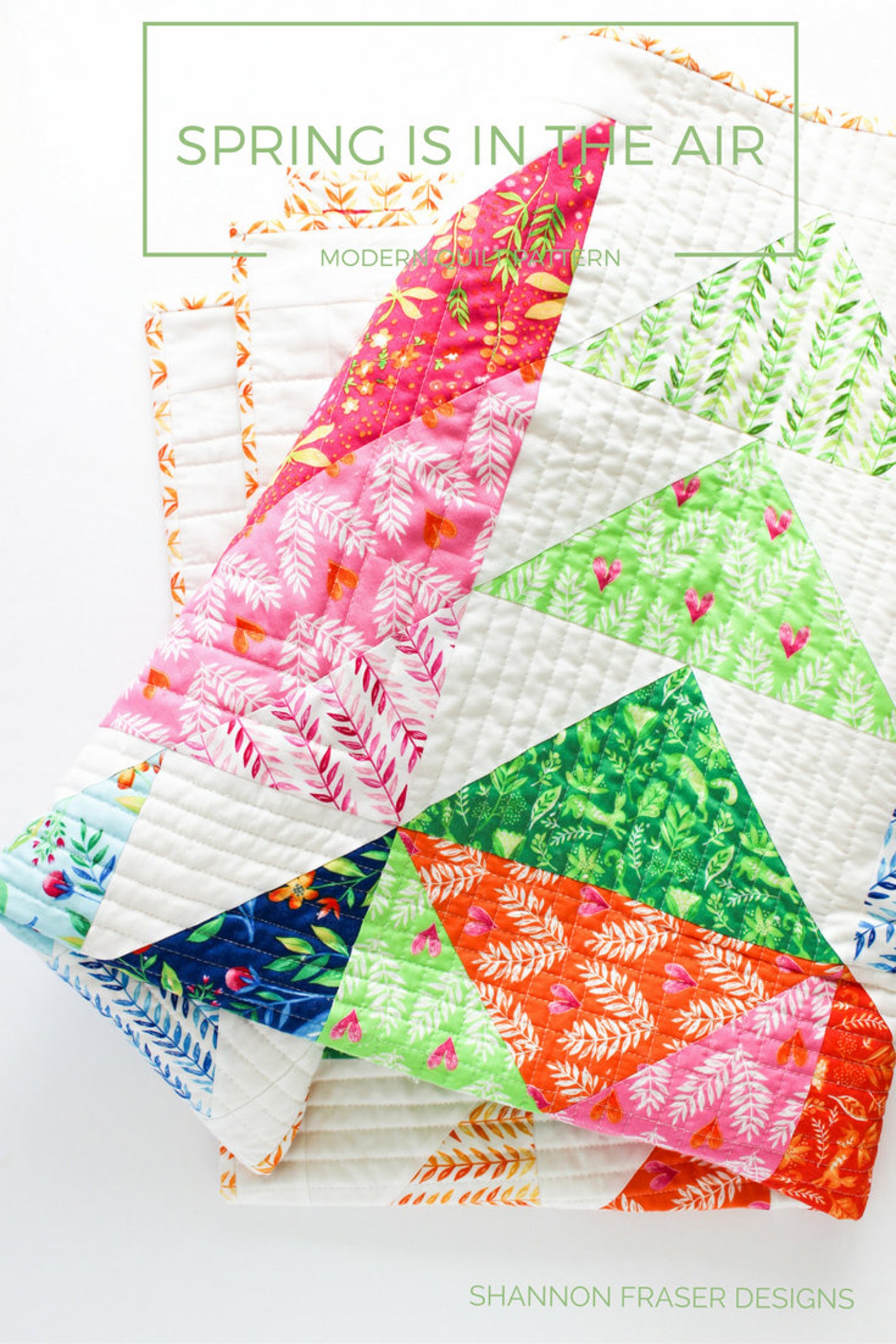 Modern Baby Quilt Pattern: Spring is in the Air, Wall Hanging (PDF ...