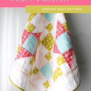 Irish Vortex Quilt Pattern Beginners Quilt Pattern Modern Quilt Pattern Fast & Easy Quilting image 8