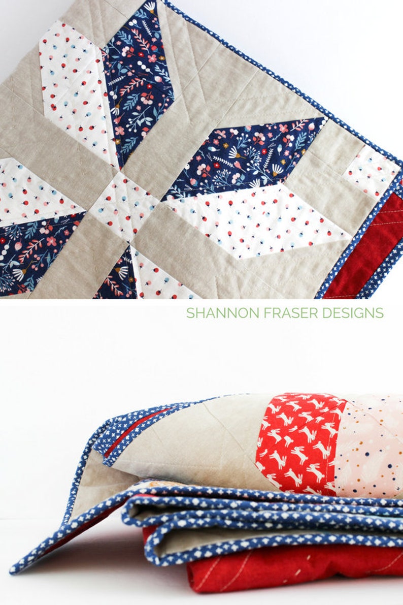 Winter Star Modern Quilt Pattern Scandinavian Style Quilt | Etsy