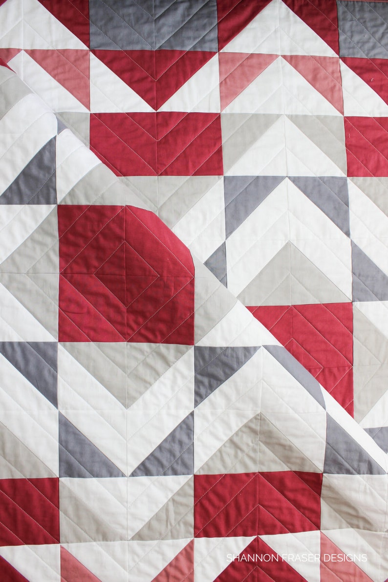 Modern Aztec Quilt Pattern Beginners Quilt Pattern Modern Quilt Pattern Fast & Easy Quilting image 7