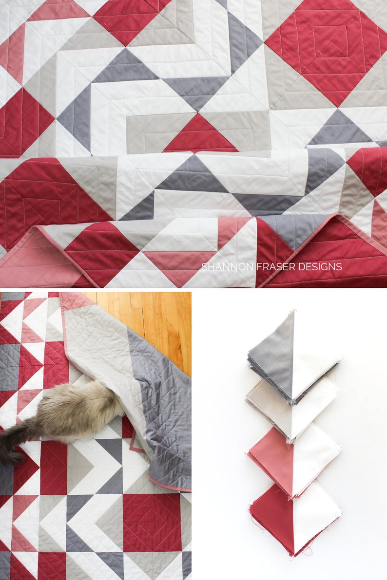 Modern Aztec Quilt Pattern Beginners Quilt Pattern Modern Quilt Pattern Fast & Easy Quilting image 8